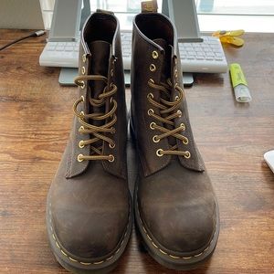 Dr. Martens brown lace up men’s boots size 10
